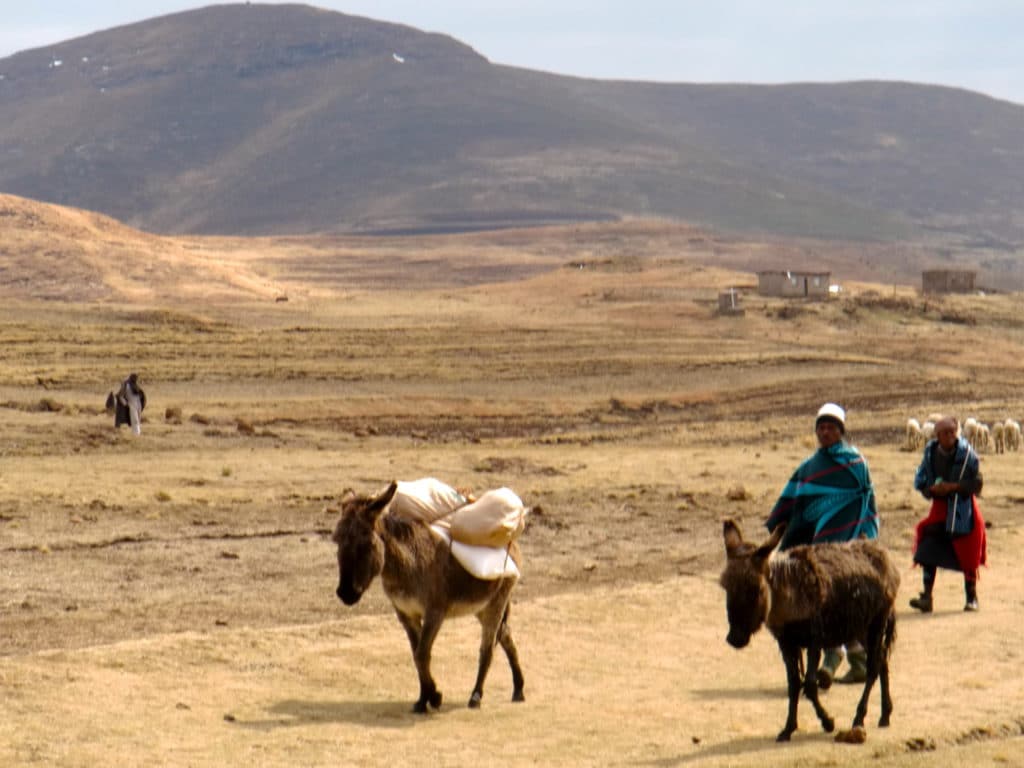 Retour depuis Semonkong au Lesotho vers Bloemfontein en Afrique du Sud 